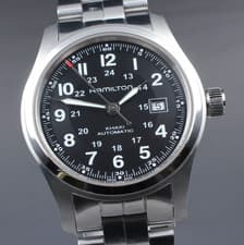 [N MINT] Hamilton Khaki Field H706050 Black Automatic 43mm Men's Swiss Watch