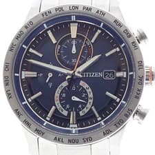Citizen Attesa AT8181-63L Eco-Drive Radio Titanium Blue Dial Men's Watch Used