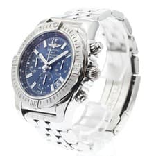 BREITLING CHRONOMAT AB0115 44mm SS Navy Dial Automatic Chronograph Date #C195