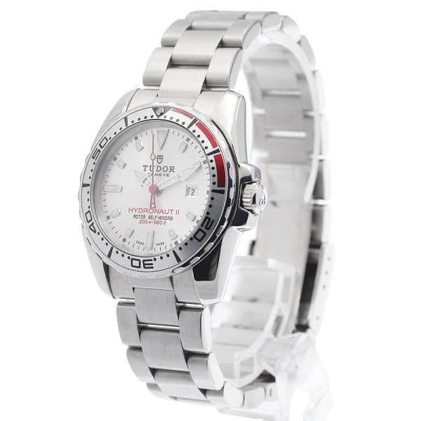 TUDOR HYDRONAUT 2 24060 30mm SS Silver Dial Automatic Date Watch #C493