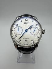 IWC Portuguese 7 Day Power Reserve 42mm Silver Dial Black Alligator IW500107