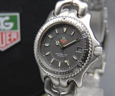 [N MINT w/ BOX] Vintage TAG HEUER S/el WG1213-K0 34mm Gray Dial QZ Men's Watch
