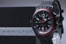 [NEAR MINT w/ Box] Hamilton Khaki H775850 Navy GMT Diver 41 mm AT Men's Watch