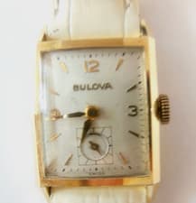 1948 Vintage Original Bulova Man's/Woman's 14K Solid Yellow Gold Wrist Watch