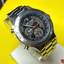 Seiko Alba Hot Gear Circuit Chronograph Racing Style Analog Watch Used