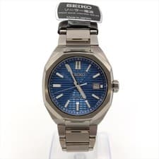 Seiko Astron 7B72-0AF0 Men's Watch Blue Dial Titanium Case and Band