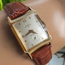 Vintage  Elgin Shockmaster 6810 men's automatic watch 10K GF 1950s