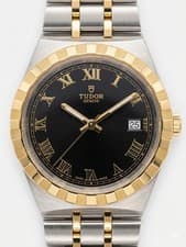 Tudor Royal 38mm Two-Tone 18k Gold & Steel Black Dial 28503 - NEW / EBAY AUTH