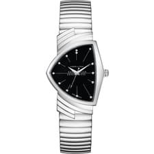 Hamilton Ventura SWISS Quartz Black Dial Stainles Steel Unisex Watch H24411232
