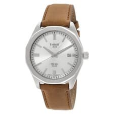 Tissot PRC 100 Quartz Solar-Powered Silver Dial Watch T1514221603100