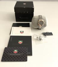 Tag Heuer 2000 Series Womens 18k Rose Gold Steel Grey Dial Quartz Watch