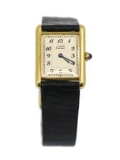 Cartier Tank Vermeil Sterling Silver Watch 590005