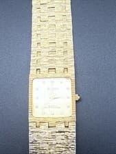 Bulova Water Resistant Sha St. Steel Back 9063-5020 Swiss A 5NQ211 18k Gold
