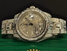 Rolex GMT-Master II 116710LN PERFECT ICED OUT DIAMONDS (RONALDO SIMILAR WATCH)