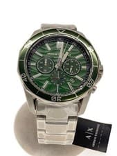 ARMANI EXCHANGE AX1957 Silver Stainless Analog Watch Excellent JAPAN