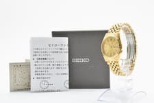 Vintage [NEAR MINT] SEIKO 5 7S26-0500 Gold Dial Day Date Automatic Men's Watch