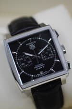TAG Heuer Monaco Chronograph Black Calibre 12 39mm Watch Full Set CAW2110.FC6177