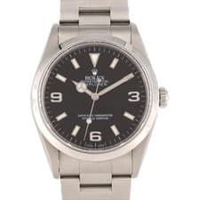 Authentic Rolex Explorer I 14270 Stainless Steel Mechanical Automatic A-Seri...