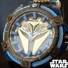 INVICTA Star Wars Limited Edition Watch Silver Dial Blue Case 100M Quartz