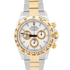 2023 PAPERS Rolex Daytona WHITE Two-Tone Stainless 18K Yellow Gold 116503 BOX
