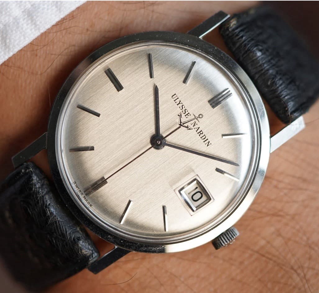 💥ULYSSE NARDIN Vintage Manual Wind 35mm Men’s Watch SILVER DIAL💥