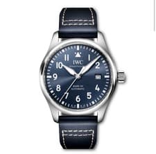 IWC Pilot's Watch Mark XX Automatic Blue Dial Leather Strap w/ Box & Papers