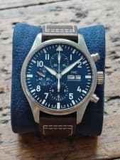 PAPERS IWC Pilot Chronograph “Le Petit Prince” Blue Steel Watch - IW377714