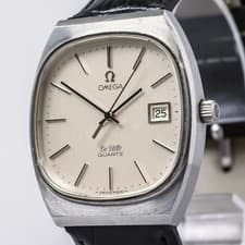 Vintage 1979 *NEAR MINT* OMEGA De Ville Cal.1342 Quartz Push Crown Date 34mm Men