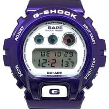 G SHOCK DW 6900 A BATHING APE BAPE Collaboration Model Metallic Purple Limited t