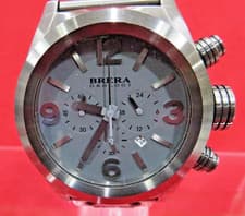 Brera Orologi Eterno Chrono BRETC4520 Black Dial Steel Quartz With Box & Papers