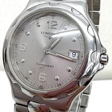 LONGINES Conquest L1.631.4 Quartz Stainless Bracelet Watch Silver JP