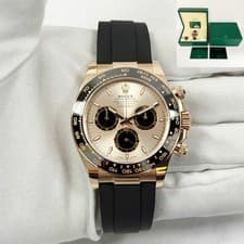 Unworn 2025 Rolex Daytona 126515LN 40MM Sundust 18K Rg Oysterflex Box Papers