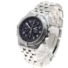 BREITLING CHRONOMAT BLACKBIRD A13350 39mm SS Black Dial Automatic Date #C459