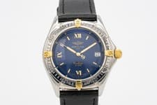Breitling Callisto B64046 Two Tone Rare Blue Dial 34mm Watch