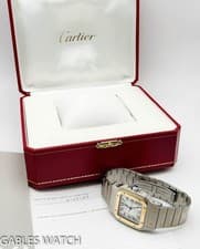 Cartier Santos  2823 X Large Steel Yellow Gold 32mm Automatic Watch Box & Papers