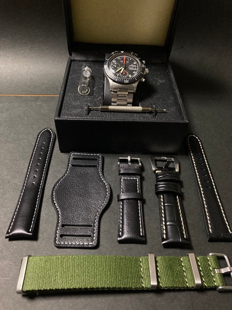 Sinn 256 Chronograph Valjoux 7750 Auto 38.5mm Pilot 200m Full Set Japan