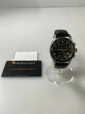 HAMILTON H37512731 JAZZMASTER SEAIEW Watch, ColorBlack/Siler, Men's,