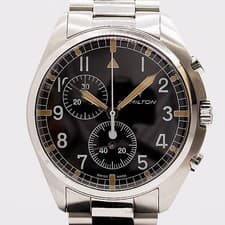 Hamilton Khaki Aviation Pilot Pioneer H765220 Quartz Black Dial Men's Watch