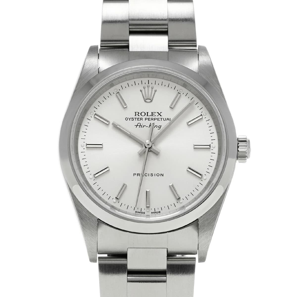 ROLEX Air King 14000 Silver Case Size 34 x 34 mm Men's Used Watch #413821