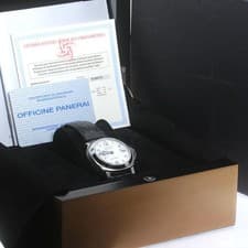 PANERAI LUMINOR MARINA PAM00049 40mm SS White Dial Leather Strap Date #C240