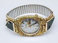 1973 BULOVA Accutron 218 Wristwatch Diamond/Jade 14K/22K Yellow Gold (AP1145842)