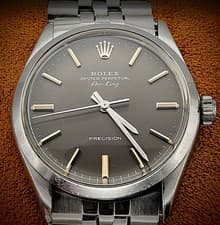 Rolex Oyster Perpetual Air King 5500 1973 Grey Dial Full Set Serviced