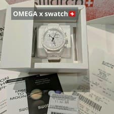 Omega x Swatch Snoopy MoonSwatch Mission to Moonphase SO33W700 White Full Set