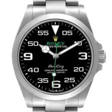 Rolex Oyster Perpetual Air-King Steel Mens Watch 126900 Box Card