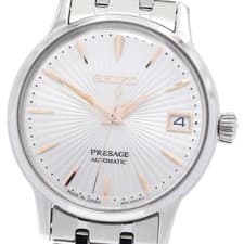 Seiko Presage Cocktail Time Spritzer Watch Silver Dial Automatic Used From Japan