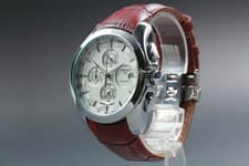 Tissot Couturier T035627A Chronograph White Dial 43mm Qz Men's Watch Near MINT