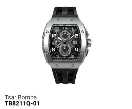 Tsar Bomba TB8211Q-01 Stainless Steel Watch New Unopened From Japan
