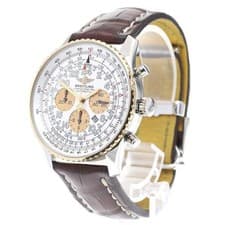 BREITLING NAVITIMER COSMONAUT D22322 42mm SS/YG Silver Dial Chronograph #C077