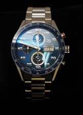 TAG Heuer Carrera Cal 16 Blue Dial Chronograph Auto WATCH CV2A1V Day Date
