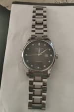 longines black dial watch